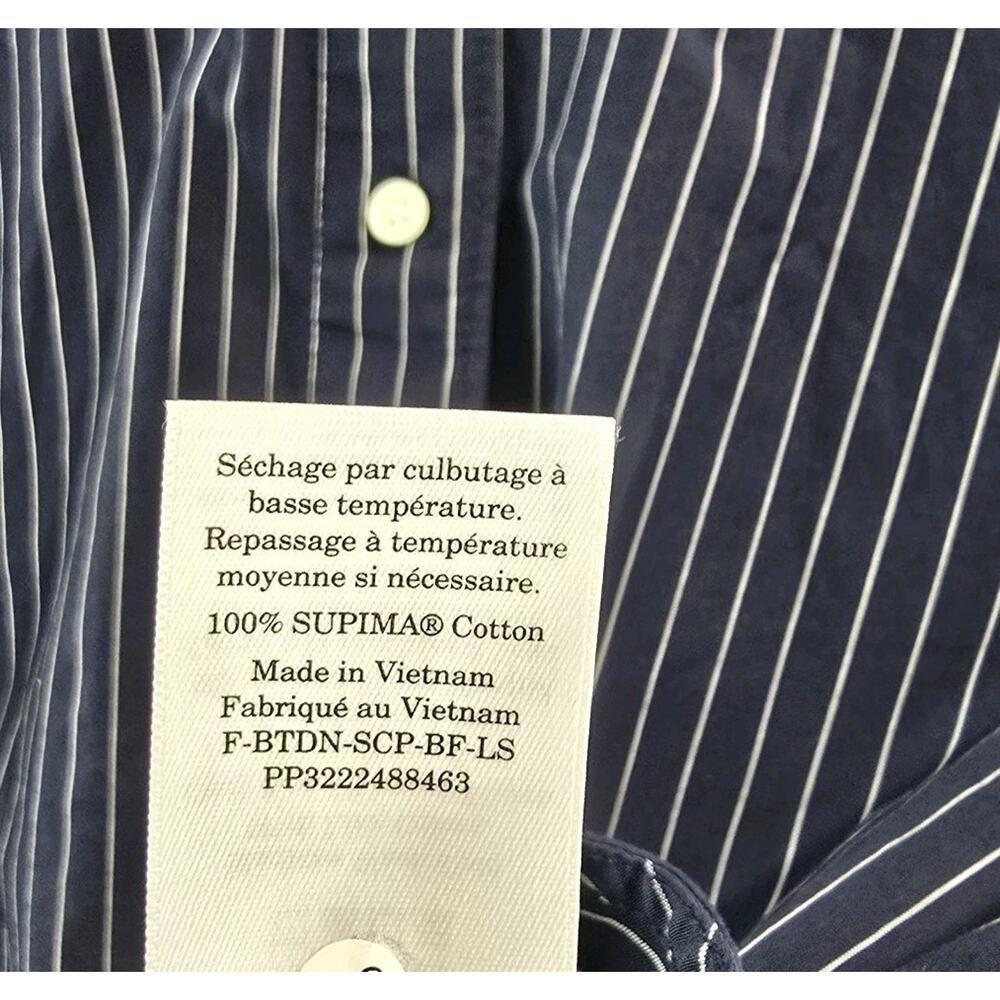 Everlane Shirt Womens Blue Striped Button Oversized Poplin Boyfriend Supima - Picture 15 of 16
